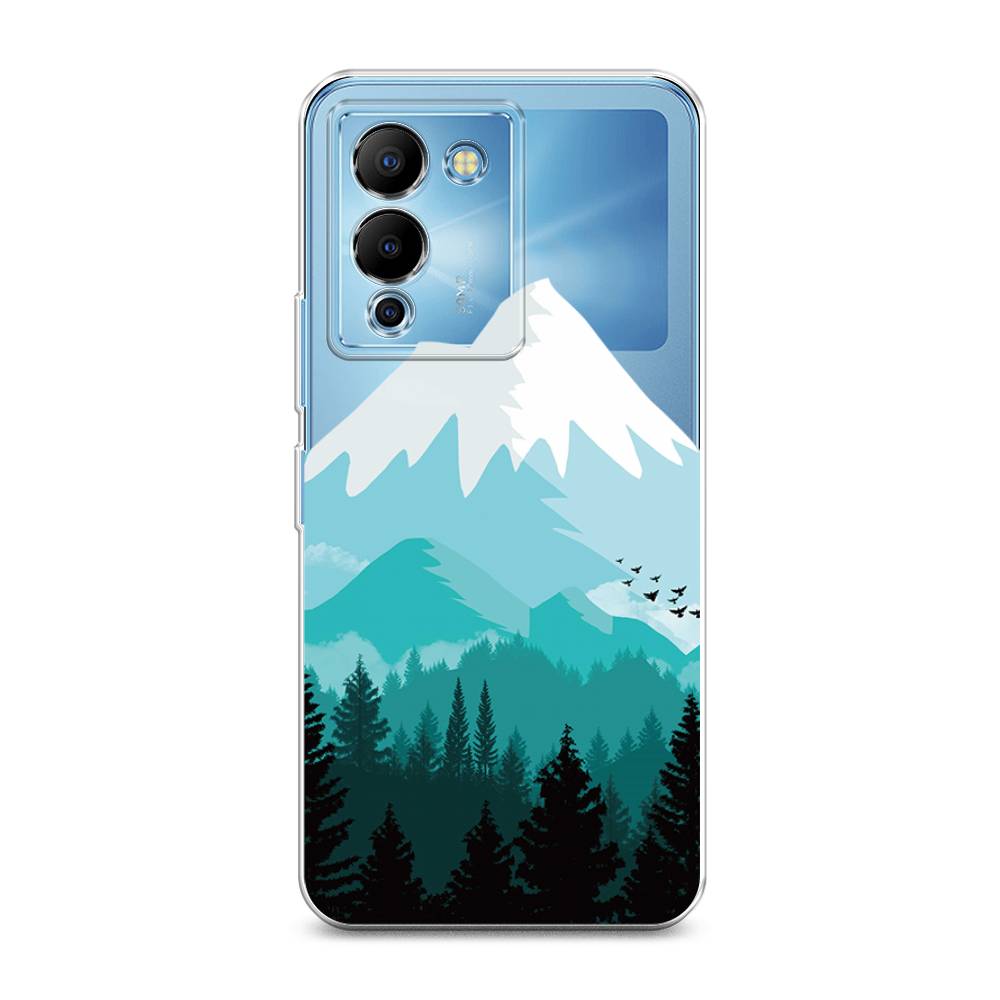 

Чехол на Infinix Note 12 G96 "Синяя снежная гора", Белый;голубой, 3101550-2