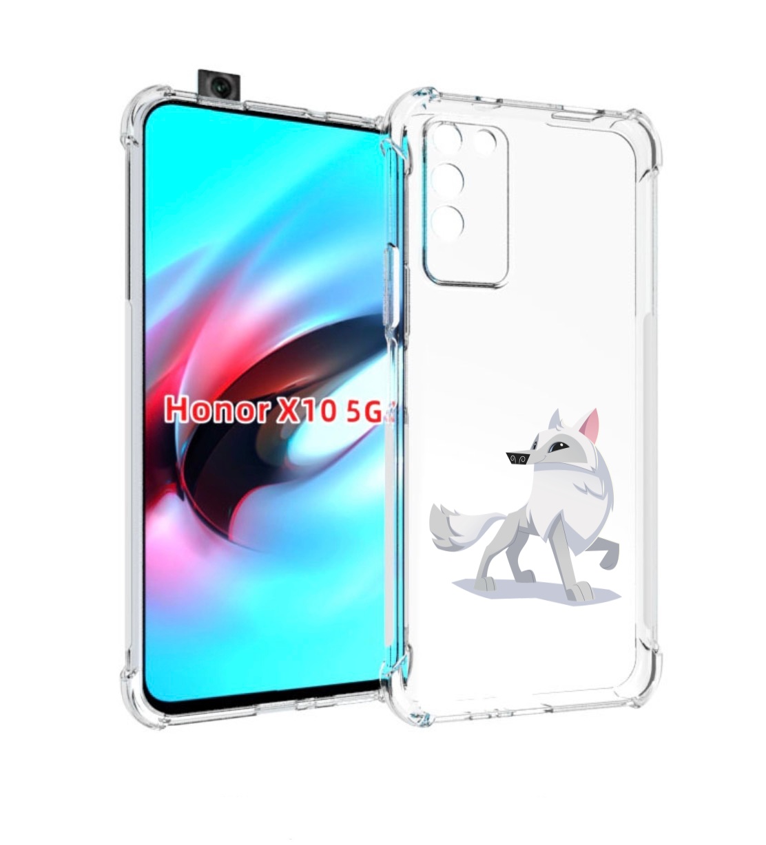 

Чехол MyPads волчок-серый для Honor X10, Прозрачный, Tocco