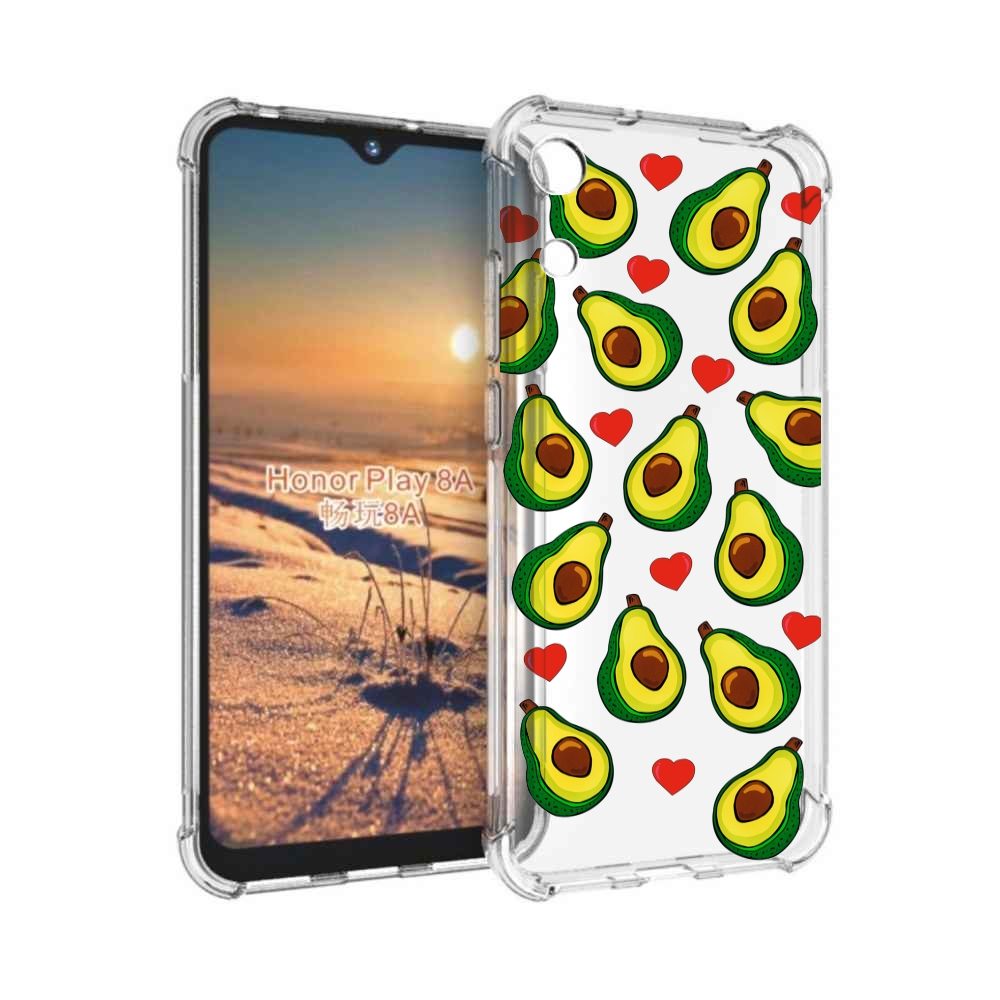 

Чехол бампер MyPads миленькие-авокадо для Honor 8A, Прозрачный, Tocco