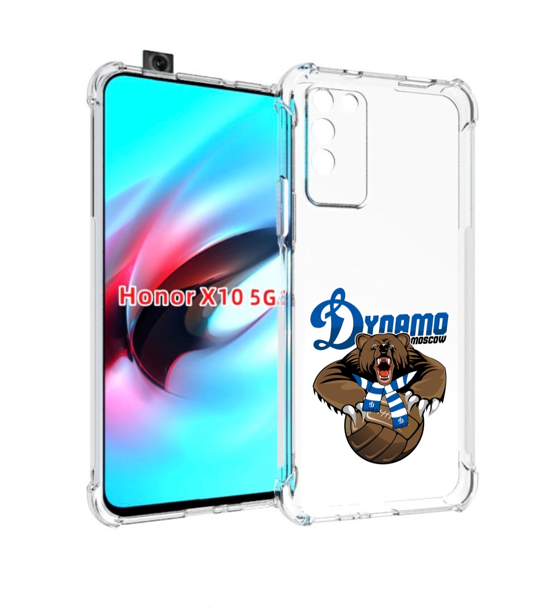 

Чехол MyPads ФК Динамо медведь для Honor X10, Прозрачный, Tocco