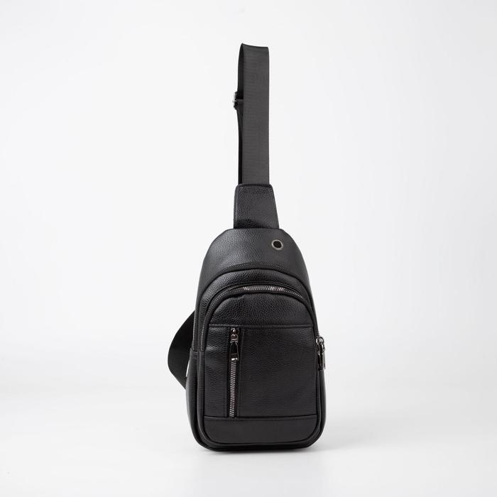

Сумка-слинг мужская NoBrand 7105656 черная, 17х6х30 см, Черный, 7105656