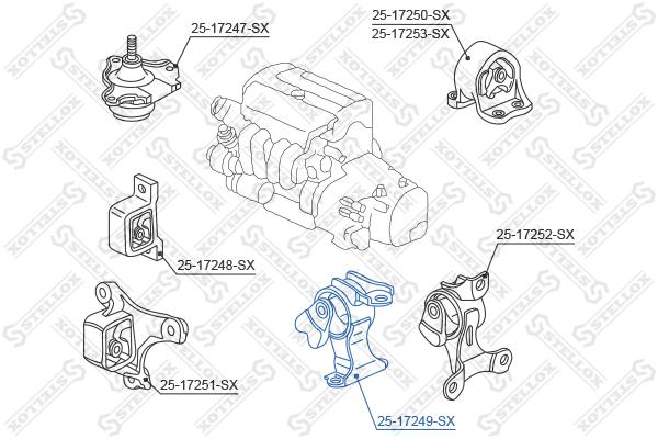 

Опора Кпп Stellox 2517249SX