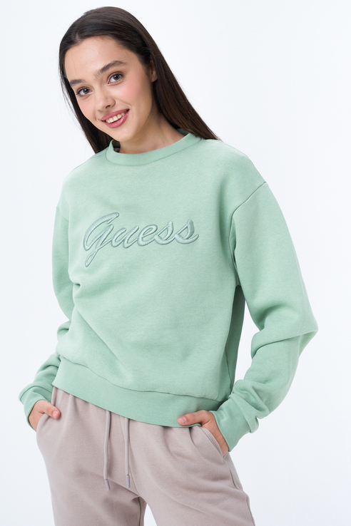 

Свитшот женский Guess W1BQ01-G011 зеленый 44 RU, W1BQ01-G011