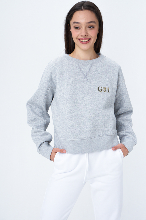

Свитшот женский Guess W1BQ02-LMGY серый 44 RU, W1BQ02-LMGY