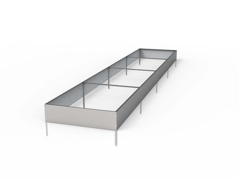 Грядки оцинкованные прямоугольные СажайУрожай 112254 400х80х20 см Оцинкованный