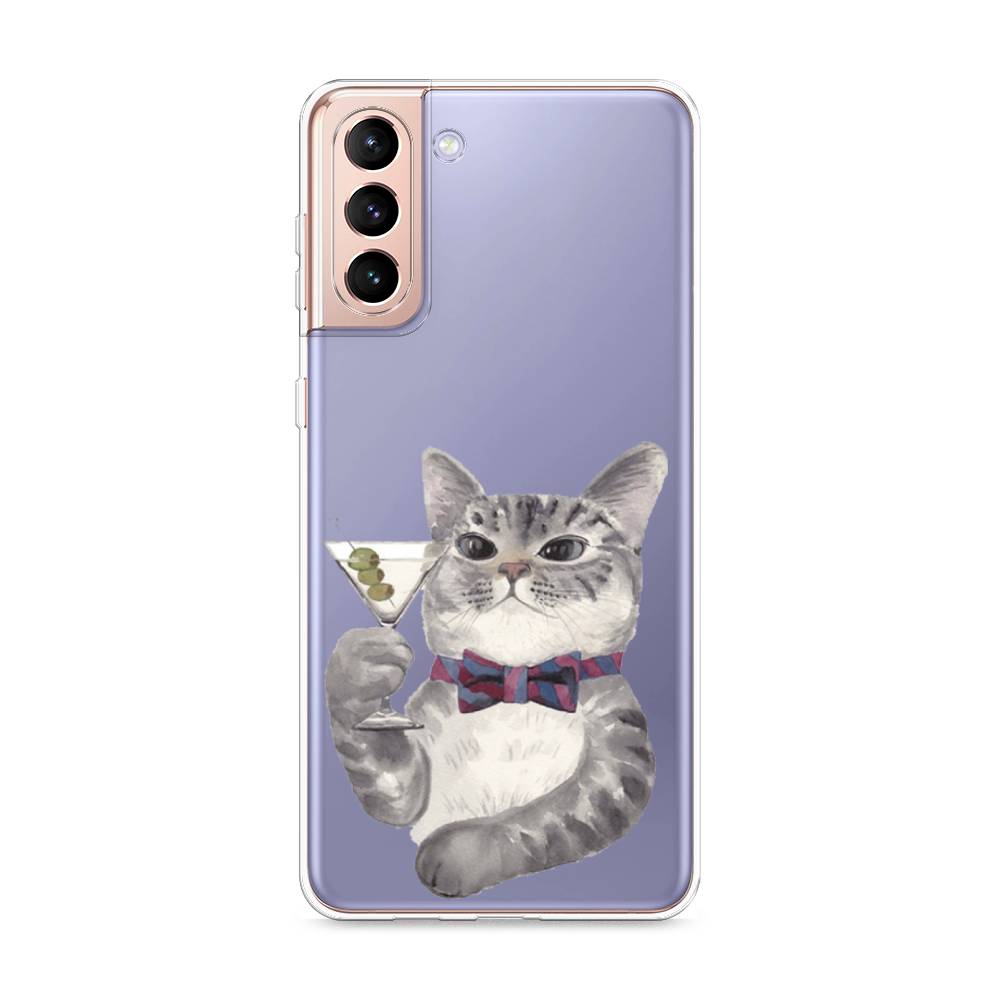 

Силиконовый чехол "Кот джентльмен" на Samsung Galaxy S21 +, Кот джентльмен