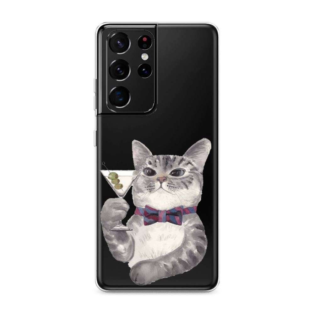 

Силиконовый чехол "Кот джентльмен" на Samsung Galaxy S21 Ultra, Кот джентльмен
