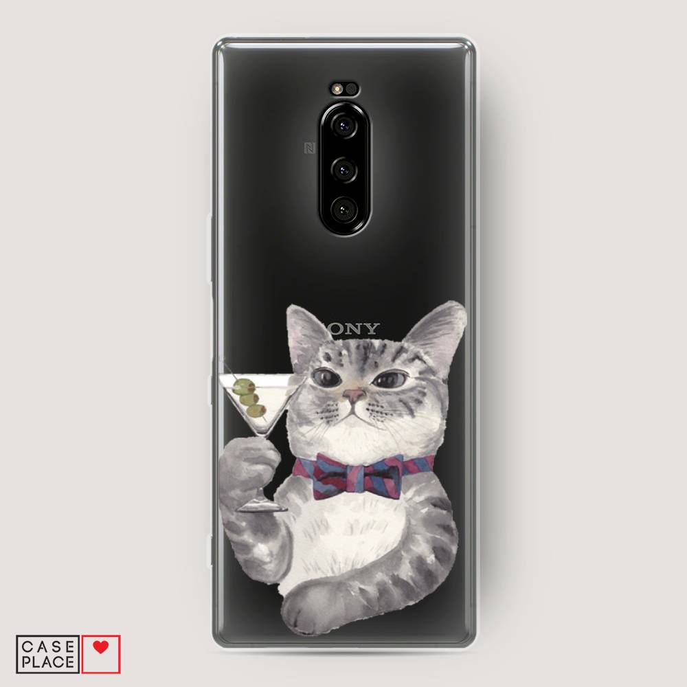 

Силиконовый чехол "Кот джентльмен" на Sony Xperia 1, Кот джентльмен