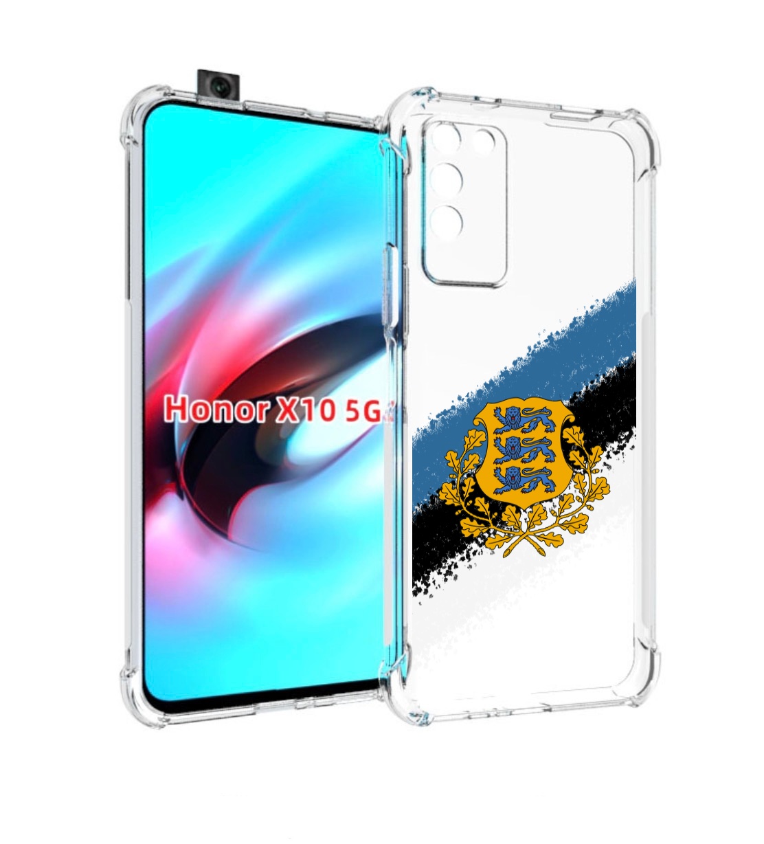 

Чехол MyPads герб флаг эстонии-2 для Honor X10, Прозрачный, Tocco