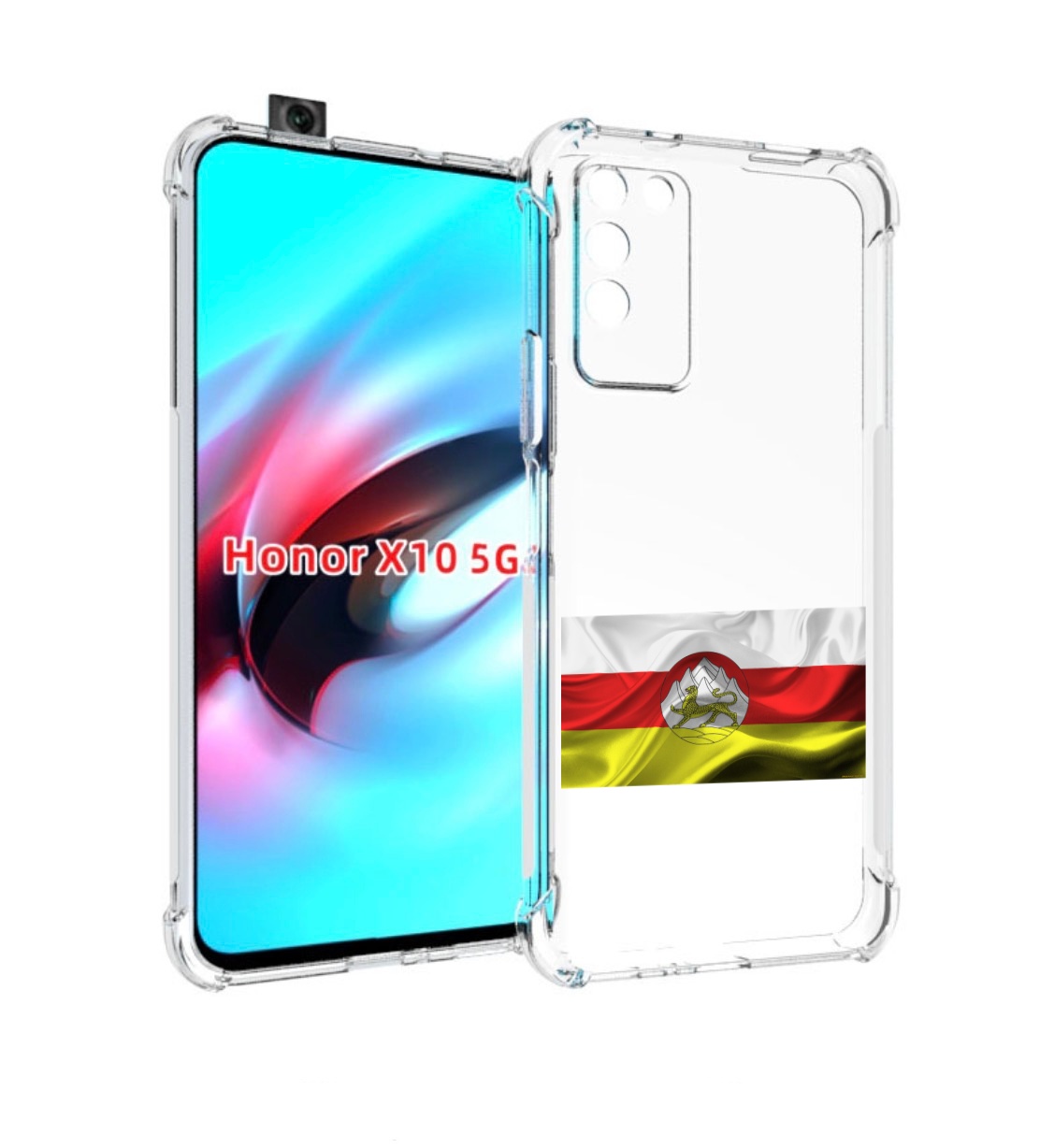 

Чехол MyPads герб флаг южная осетия-1 для Honor X10, Прозрачный, Tocco