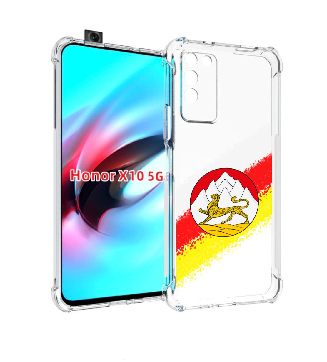 

Чехол MyPads герб флаг южная осетия для Honor X10, Прозрачный, Tocco