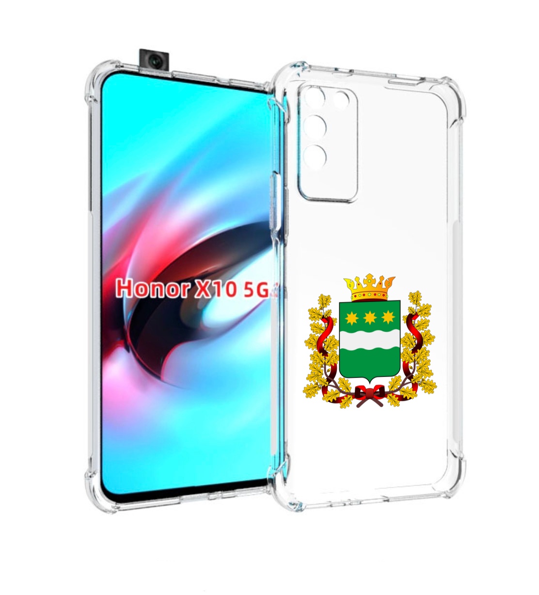 

Чехол MyPads герб-амурскои-области для Honor X10, Прозрачный, Tocco
