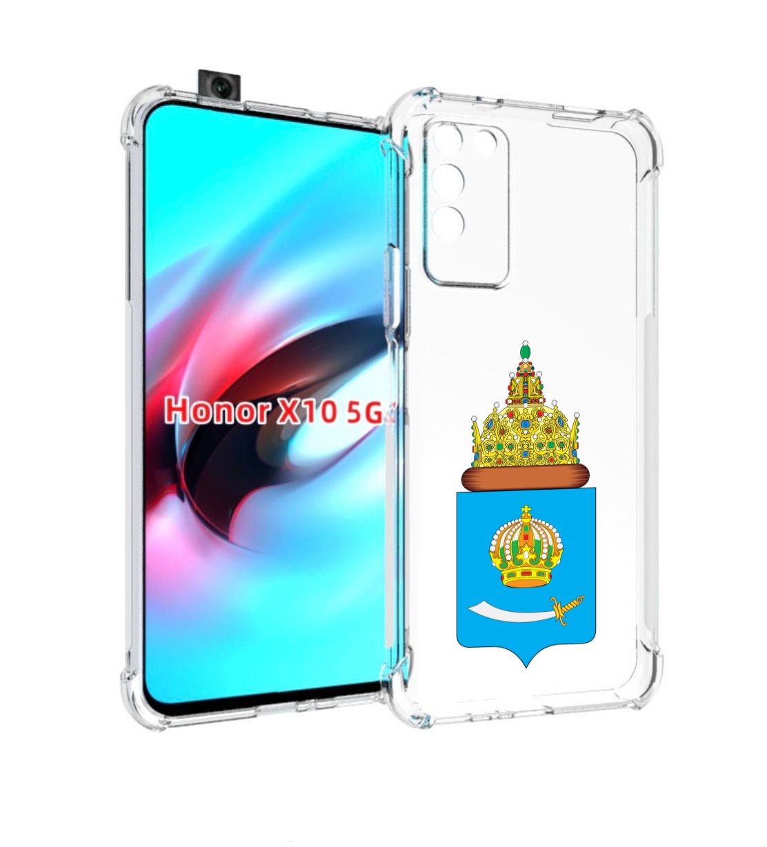 

Чехол MyPads герб-астраханскои-области для Honor X10, Прозрачный, Tocco