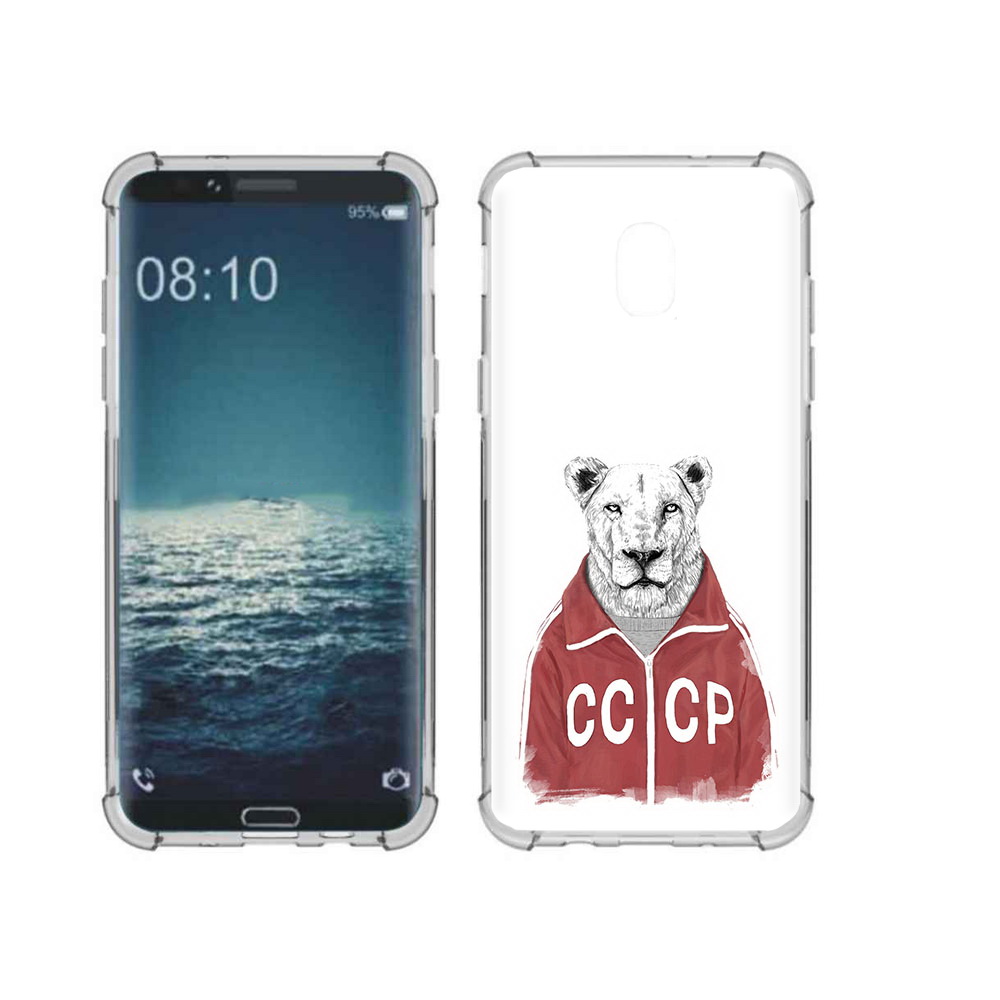 

Чехол MyPads Tocco для Samsung Galaxy J3 львица ссср (PT226926.574.450), Прозрачный, Tocco
