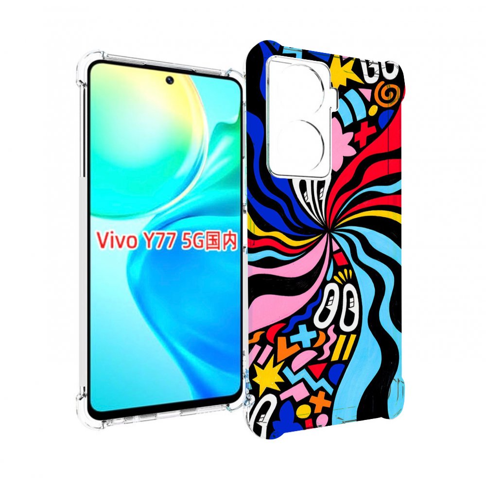 

Чехол MyPads волнистая-абстракция для Vivo Y77 5G, Прозрачный, Tocco