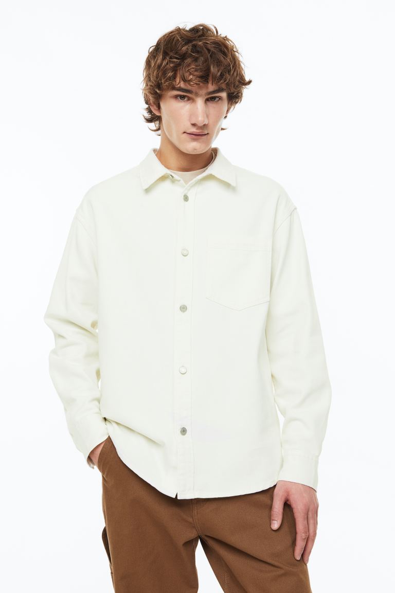 Рубашка мужская H&M 1004945023 белая 3XL (доставка из-за рубежа)