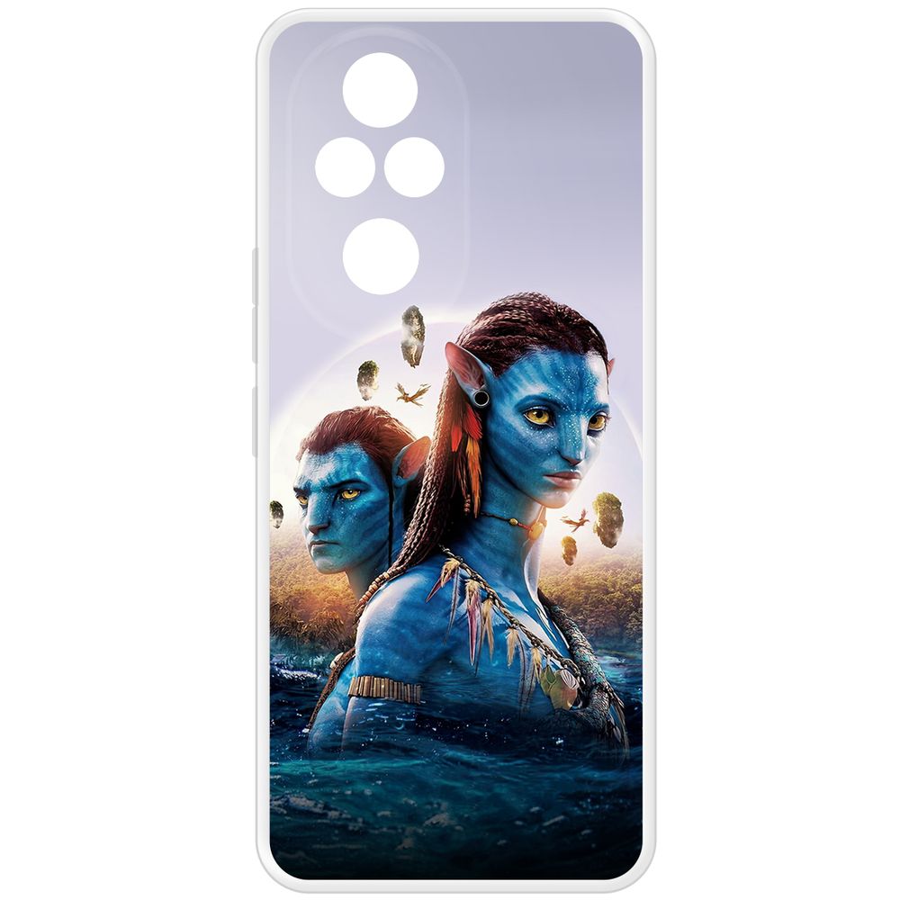 

Чехол-накладка Krutoff Clear Case Аватар - Джейк и Нейтири для Honor 200 Pro, Прозрачный