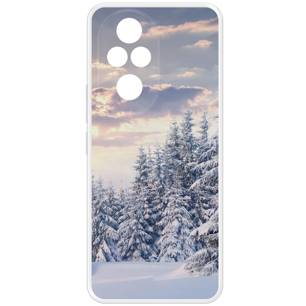 

Чехол-накладка Krutoff Clear Case Снежный пейзаж для Honor 200 Pro, Прозрачный