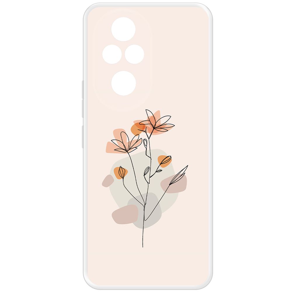 

Чехол-накладка Krutoff Clear Case Ромашки для Honor 200 Pro, Прозрачный