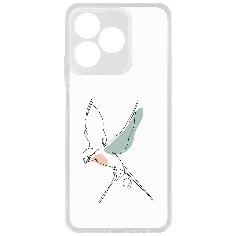 

Чехол-накладка Krutoff Clear Case Полет для Realme Note 60, Прозрачный