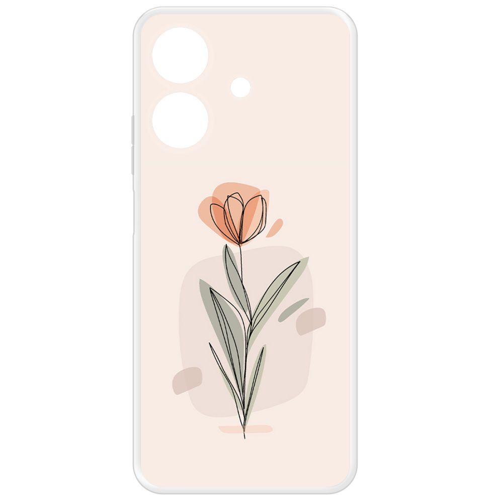 

Чехол-накладка Krutoff Clear Case Тюльпан для Realme Note 60, Прозрачный