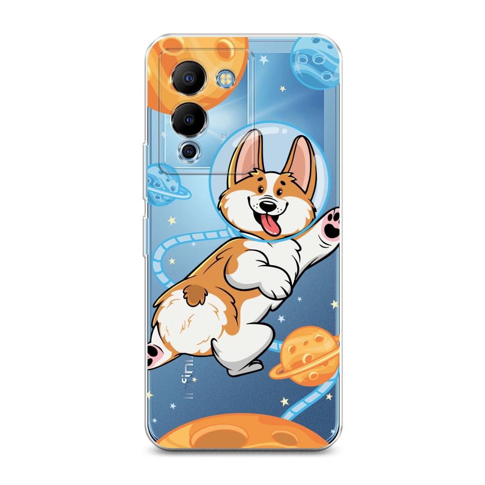 

Чехол на Infinix Note 12 G96 "Корги-космонавт", Голубой;бежевый;белый, 3101550-1