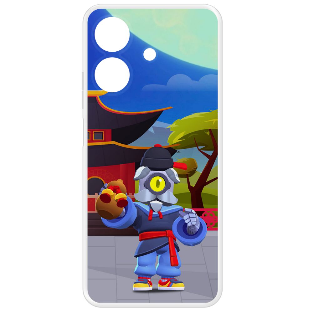 

Чехол-накладка Krutoff Clear Case Brawl Stars-Великий Мастер Барли для Realme Note 60, Прозрачный