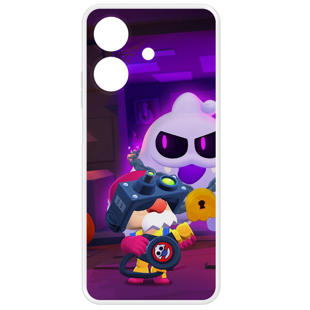 

Чехол-накладка Krutoff Clear Case Brawl Stars-Охотник за Скуиками Гэйл для Realme Note 60, Прозрачный