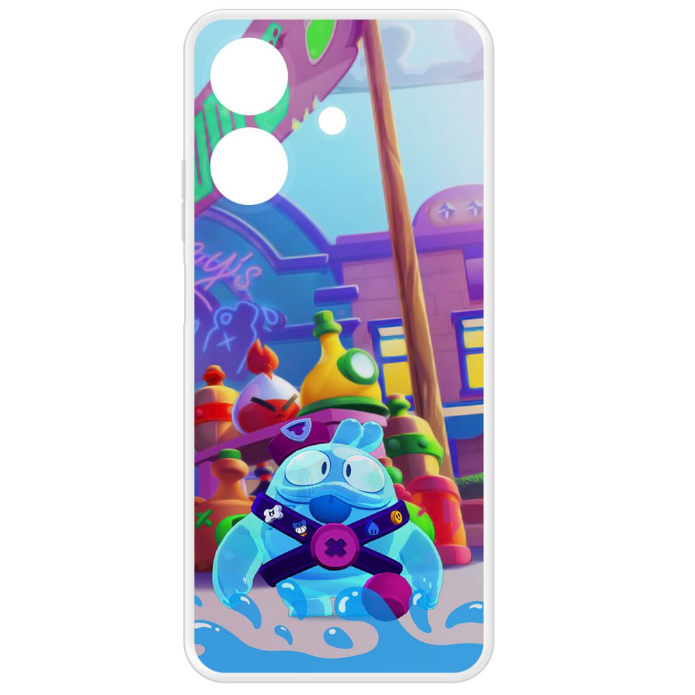 

Чехол-накладка Krutoff Clear Case Brawl Stars-Скуик для Realme Note 60, Прозрачный