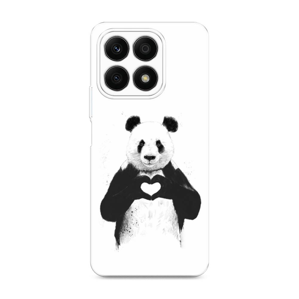 

Чехол Awog на Honor X8A "Панда love", Серебристый, 6120750-10