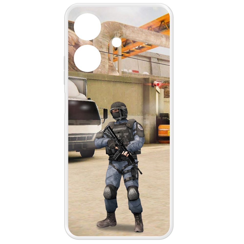 

Чехол-накладка Krutoff Clear Case Cтандофф 2 (Standoff 2) - GIGN для Realme Note 60, Прозрачный