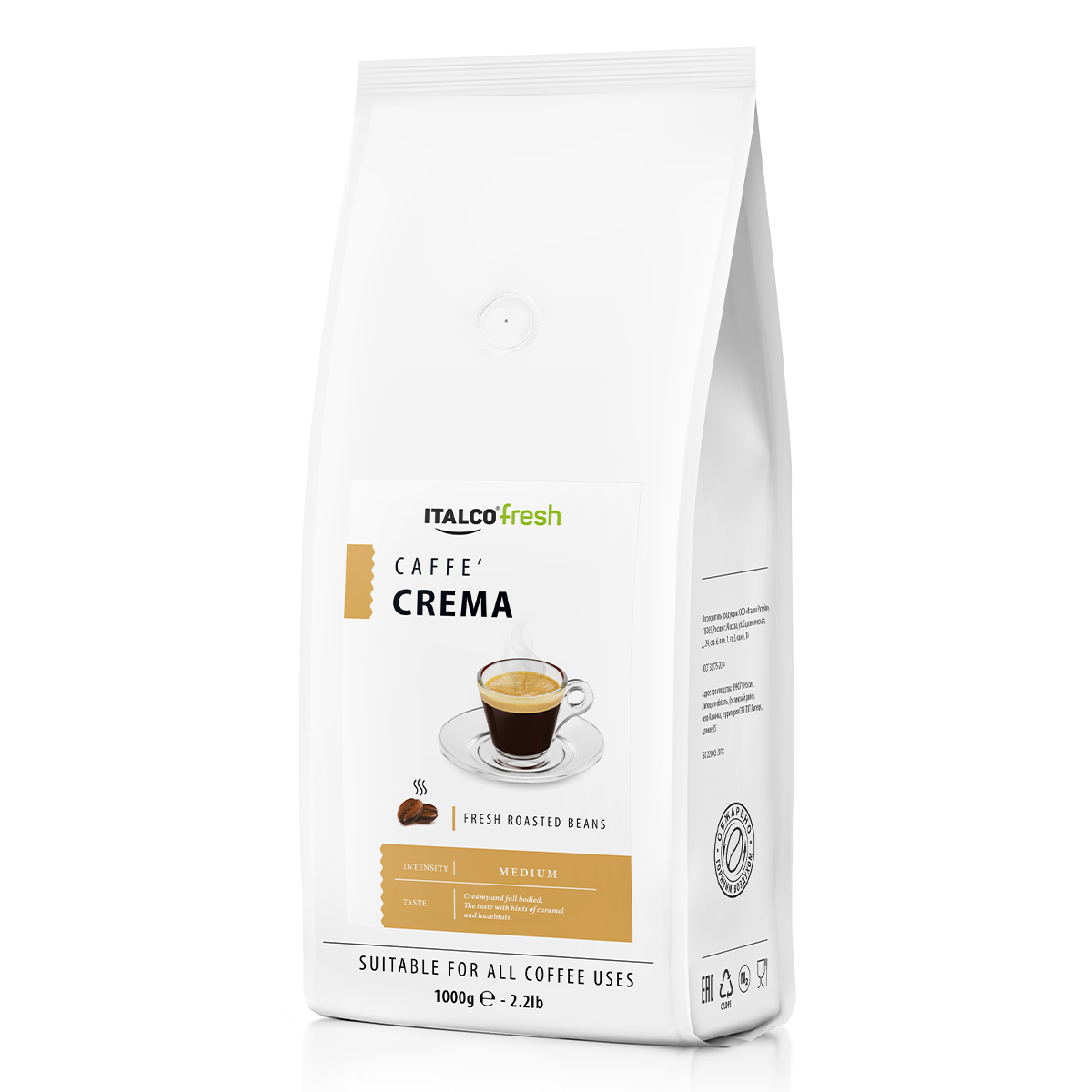Кофе в зернах Italco fresh Caffe' Crema, 1000 г