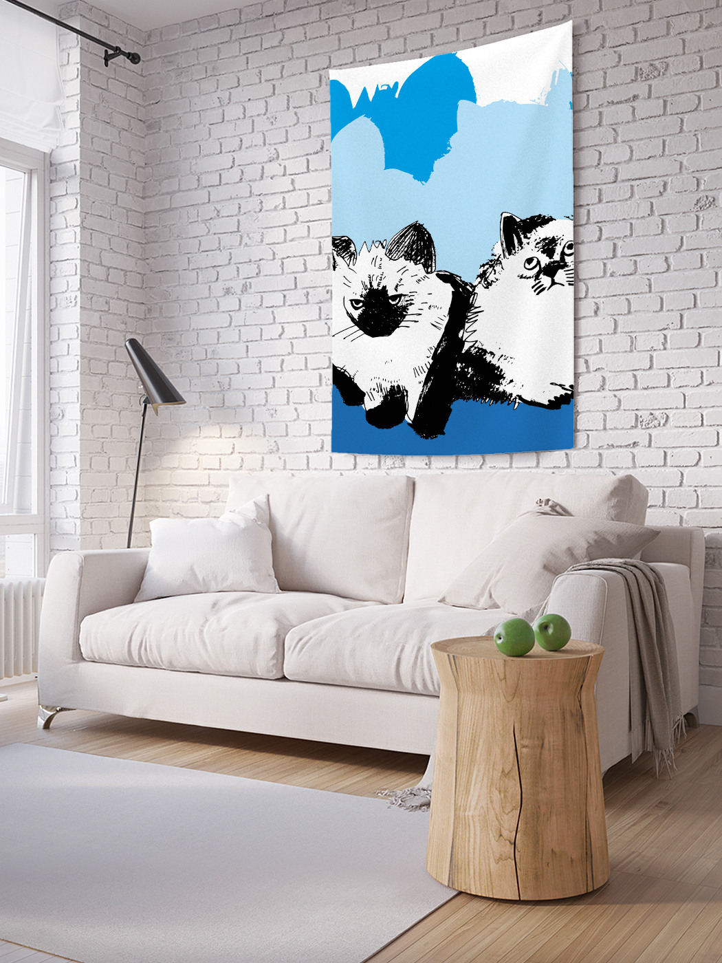 

Вертикальное фотопанно на стену JoyArty Два котика 100x150 см, Два котика