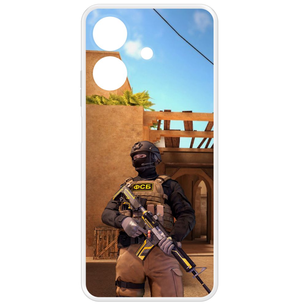 

Чехол-накладка Krutoff Clear Case Cтандофф 2 (Standoff 2) - ФСБ для Realme Note 60, Прозрачный