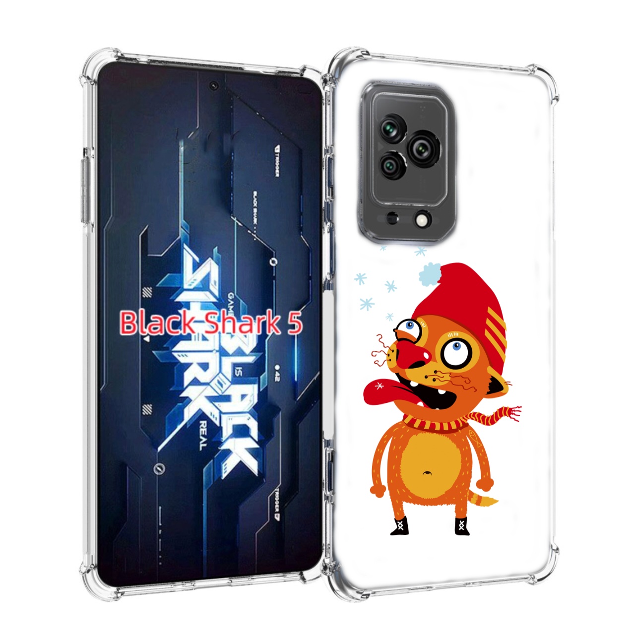 

Чехол MyPads Зимний кот для Xiaomi Black Shark 5, Прозрачный, Tocco