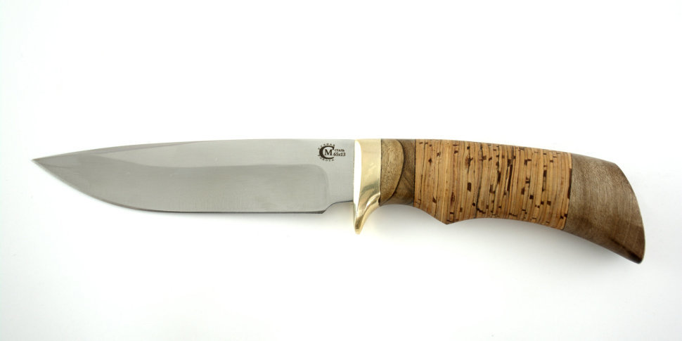 фото Нож туристический ворсма лазутчик, сталь 65х13, дерево-орех (кузница семина) nobrand