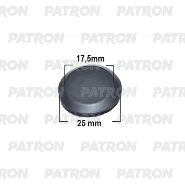 PATRON P37-2821T Заглушка пластиковая универсальная диаметр 25 x 17,5  10шт