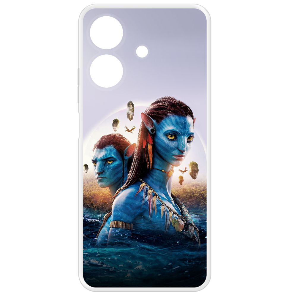 

Чехол-накладка Krutoff Clear Case Аватар - Джейк и Нейтири для Realme Note 60, Прозрачный