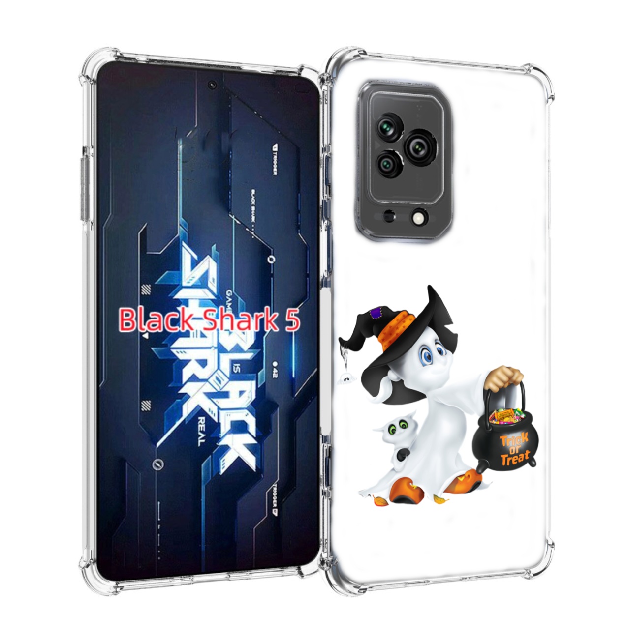 

Чехол MyPads Маленький призрак для Xiaomi Black Shark 5, Прозрачный, Tocco