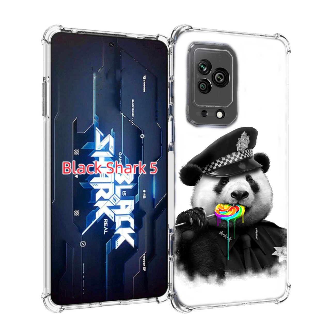 

Чехол MyPads Панда полиция для Xiaomi Black Shark 5, Прозрачный, Tocco