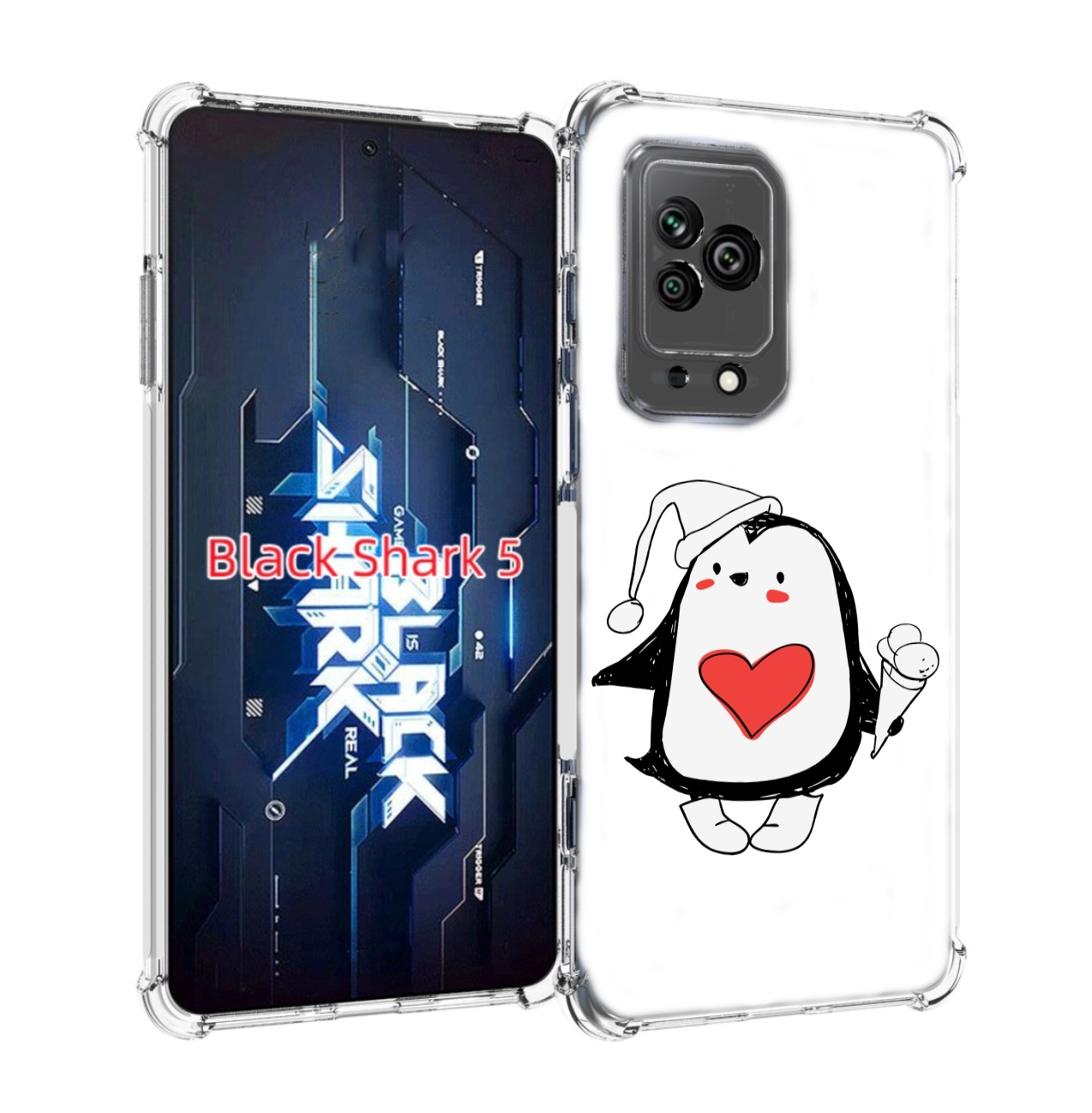 

Чехол MyPads Пингвин с мороженым для Xiaomi Black Shark 5, Прозрачный, Tocco