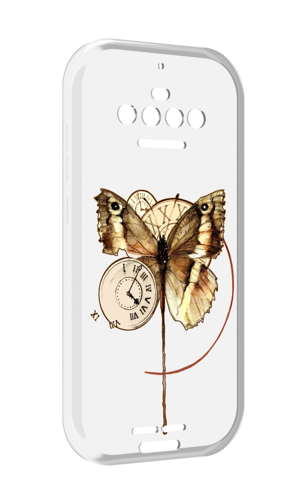 Чехол MyPads старинные часы с бабочкой для Oukitel F150 R2022
