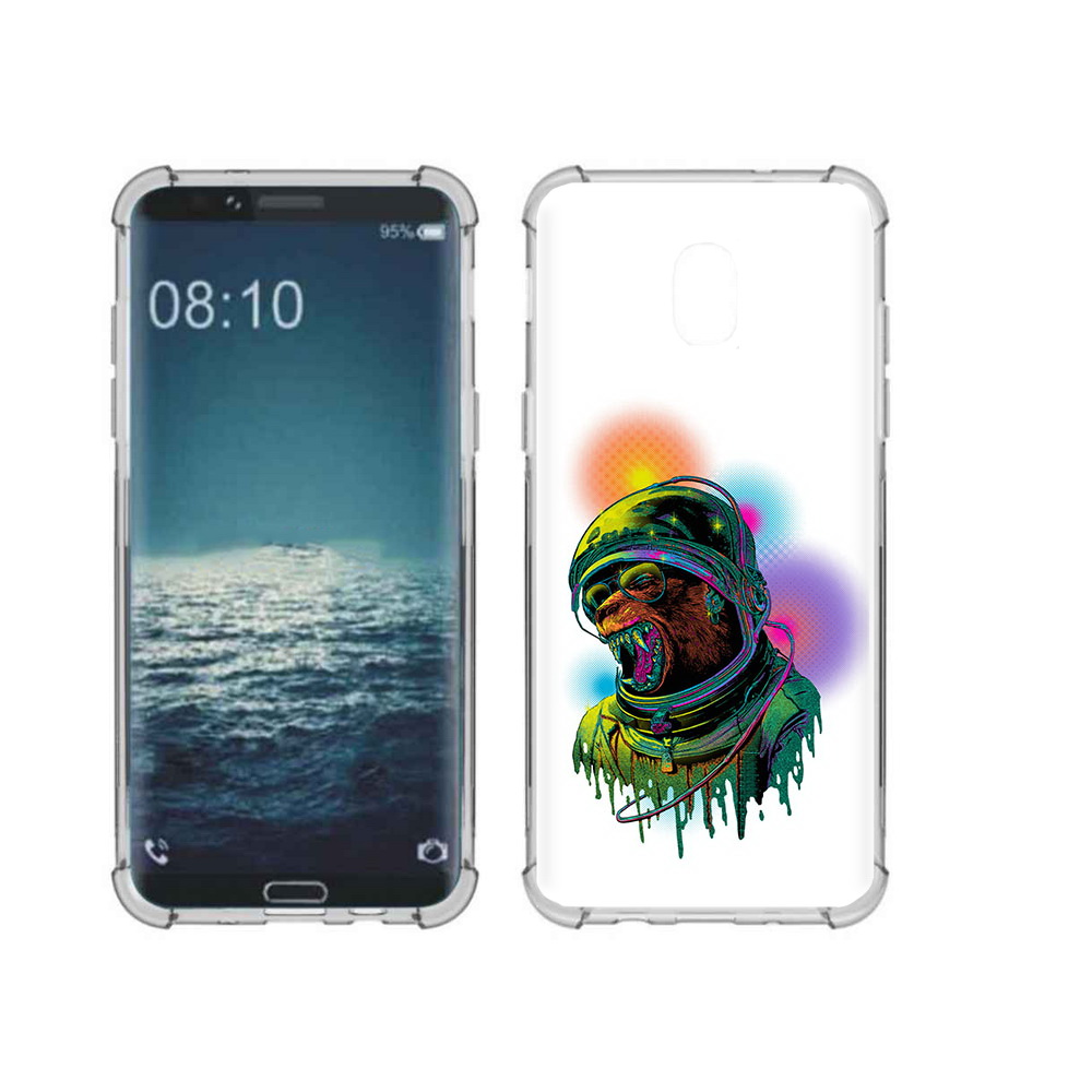 

Чехол MyPads Tocco для Samsung Galaxy J3 медведь космонавт (PT226926.574.466), Прозрачный, Tocco