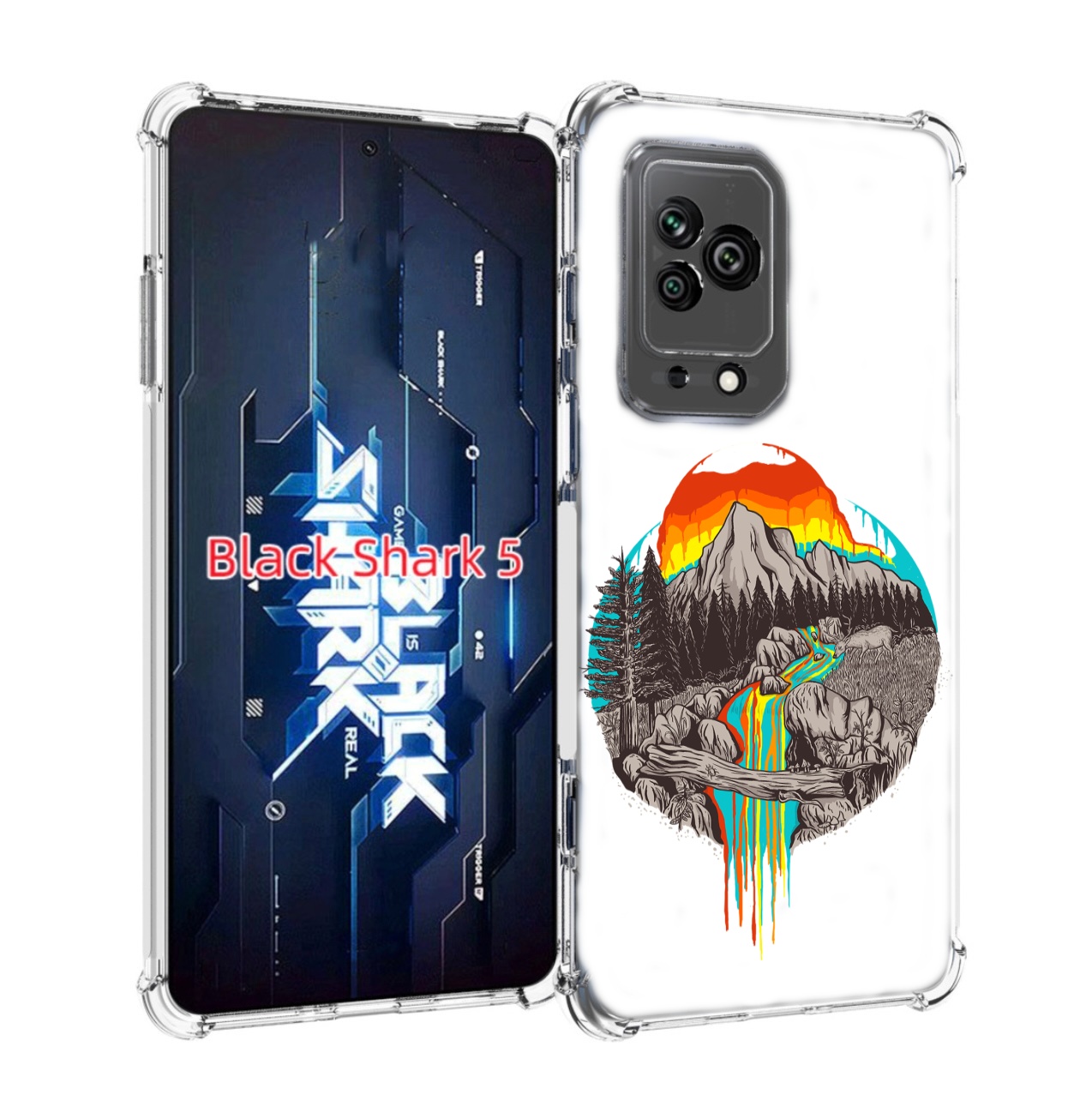 

Чехол MyPads Радужный водопад для Xiaomi Black Shark 5, Прозрачный, Tocco