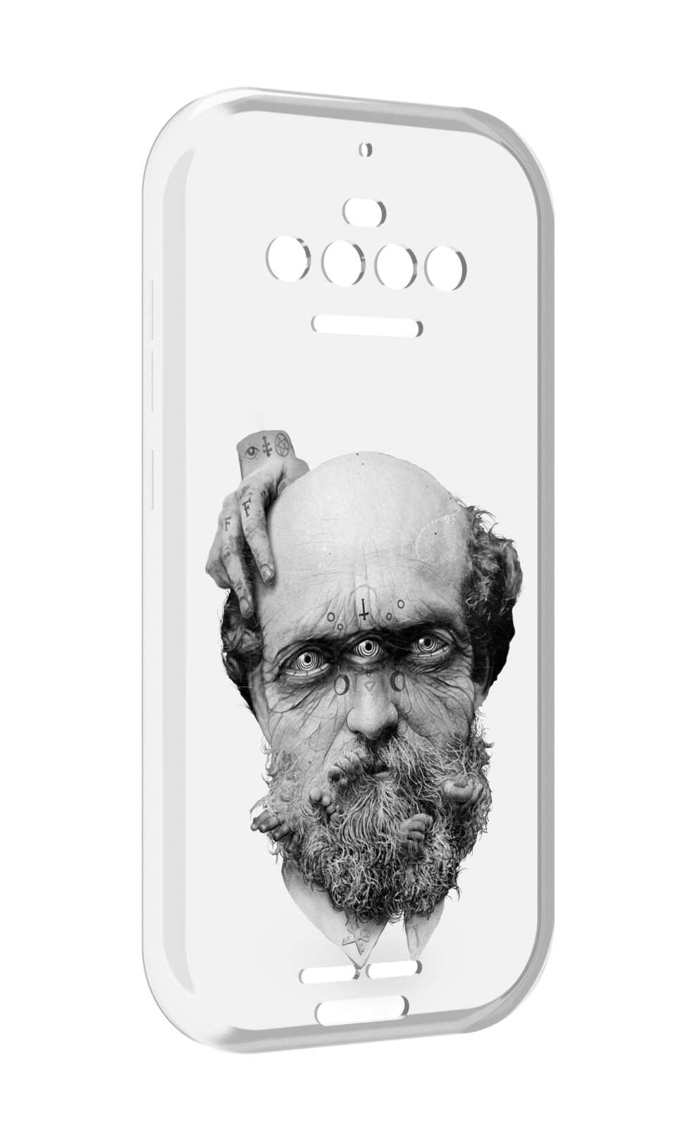

Чехол MyPads страшный бородатый мужчина абстракция для Oukitel F150 R2022, Прозрачный, Tocco