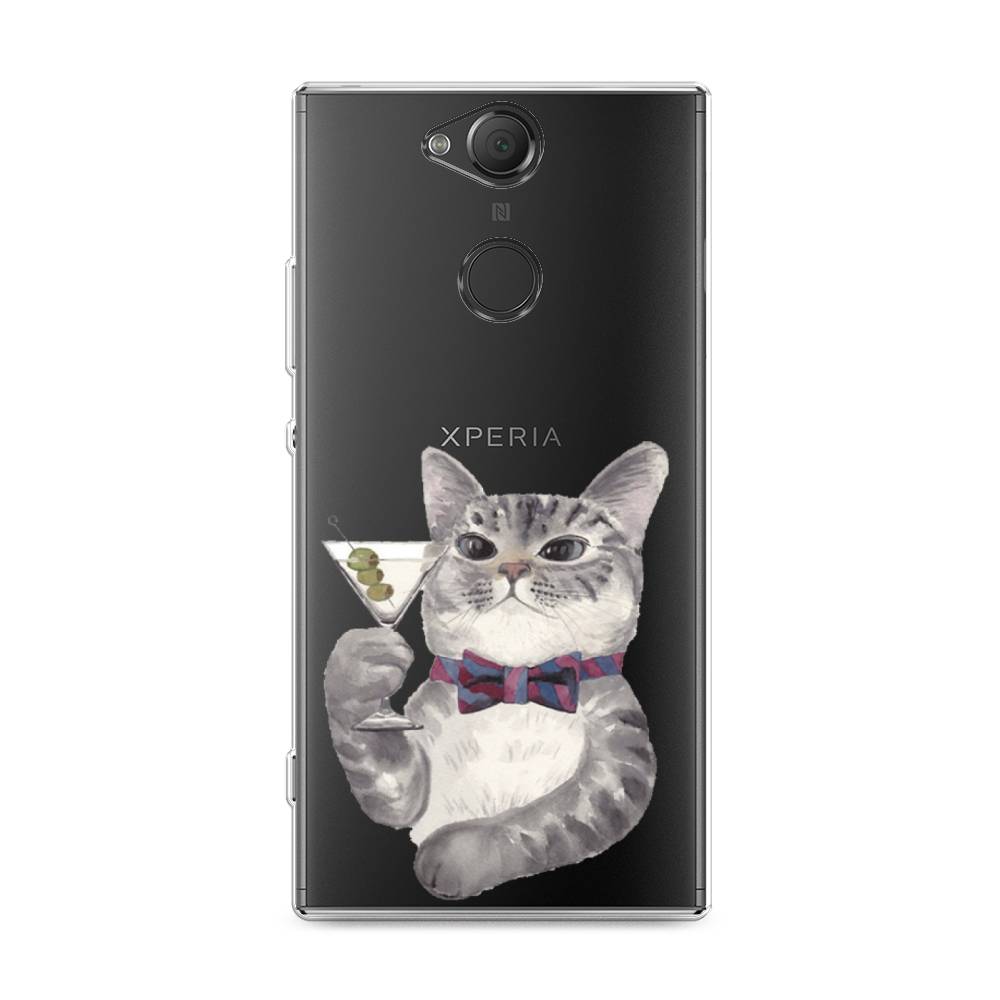 

Силиконовый чехол "Кот джентльмен" на Sony Xperia XA2 Plus, Кот джентльмен