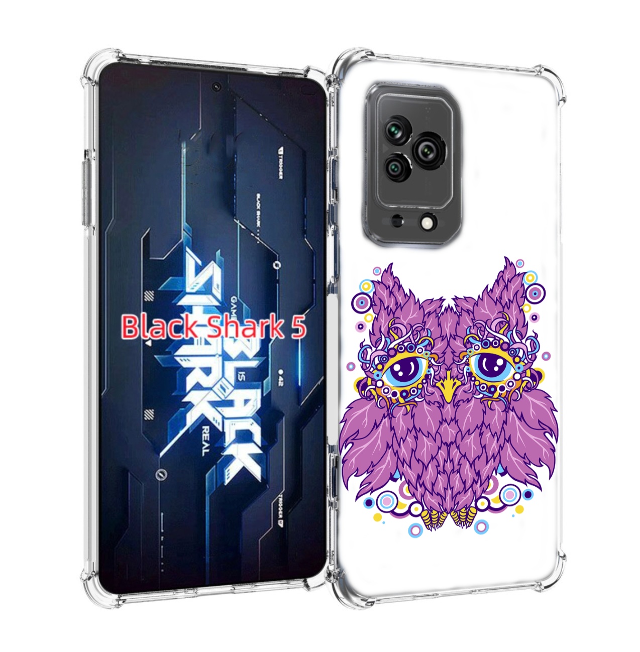 

Чехол MyPads Розовая сова для Xiaomi Black Shark 5, Прозрачный, Tocco