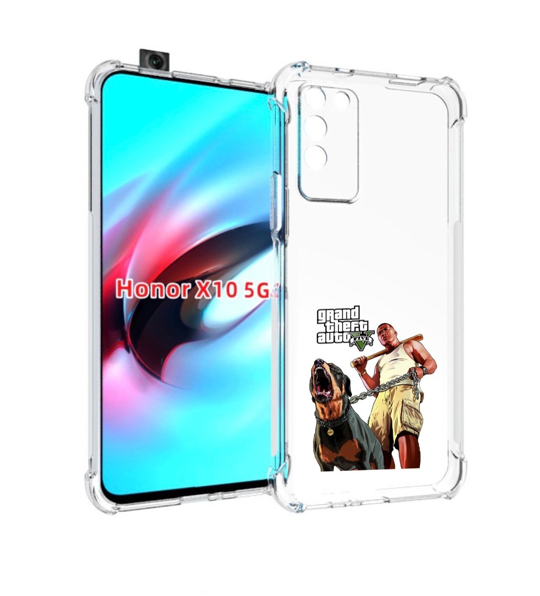 

Чехол MyPads GTA грозная собака для Honor X10, Прозрачный, Tocco