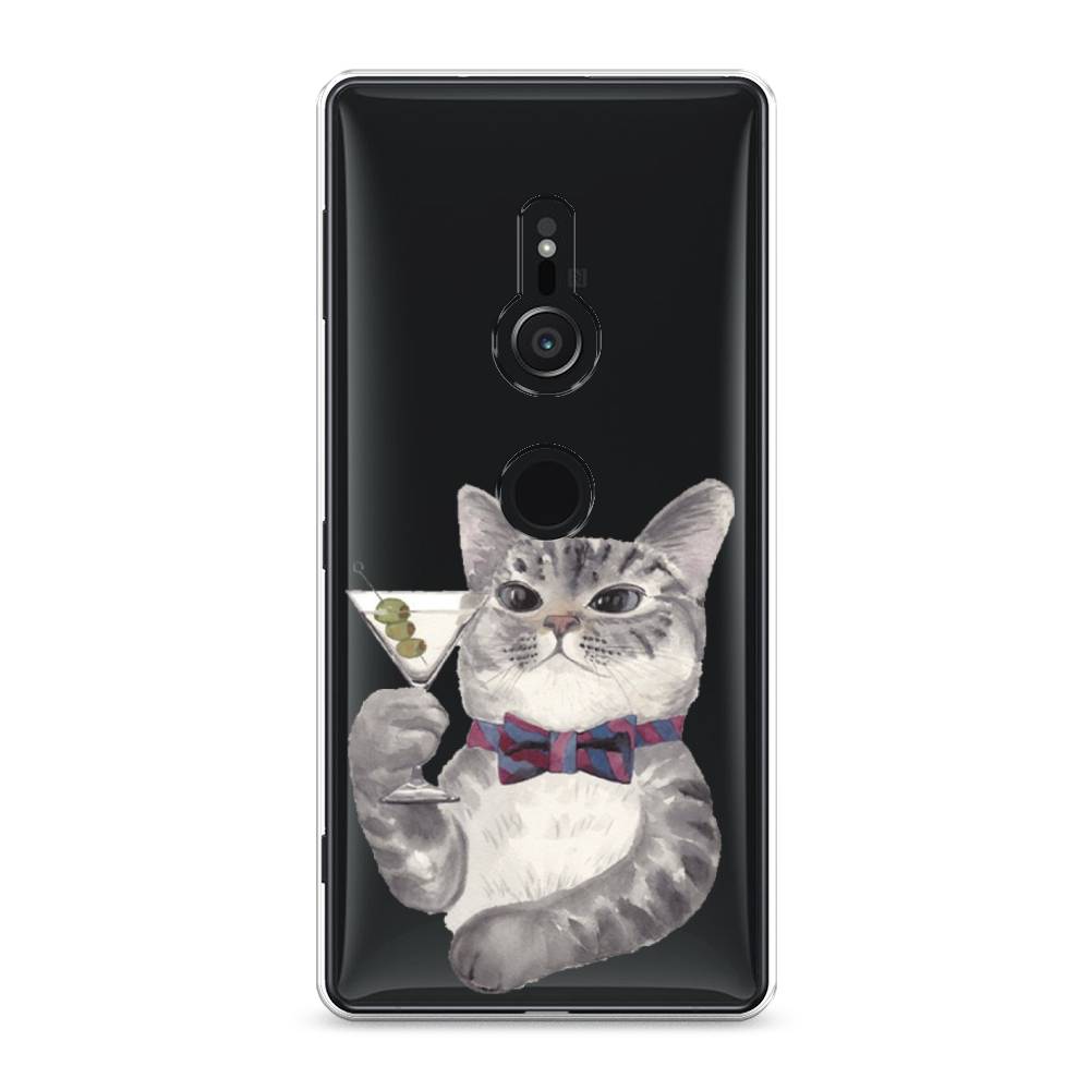 

Силиконовый чехол "Кот джентльмен" на Sony Xperia XZ2, Кот джентльмен
