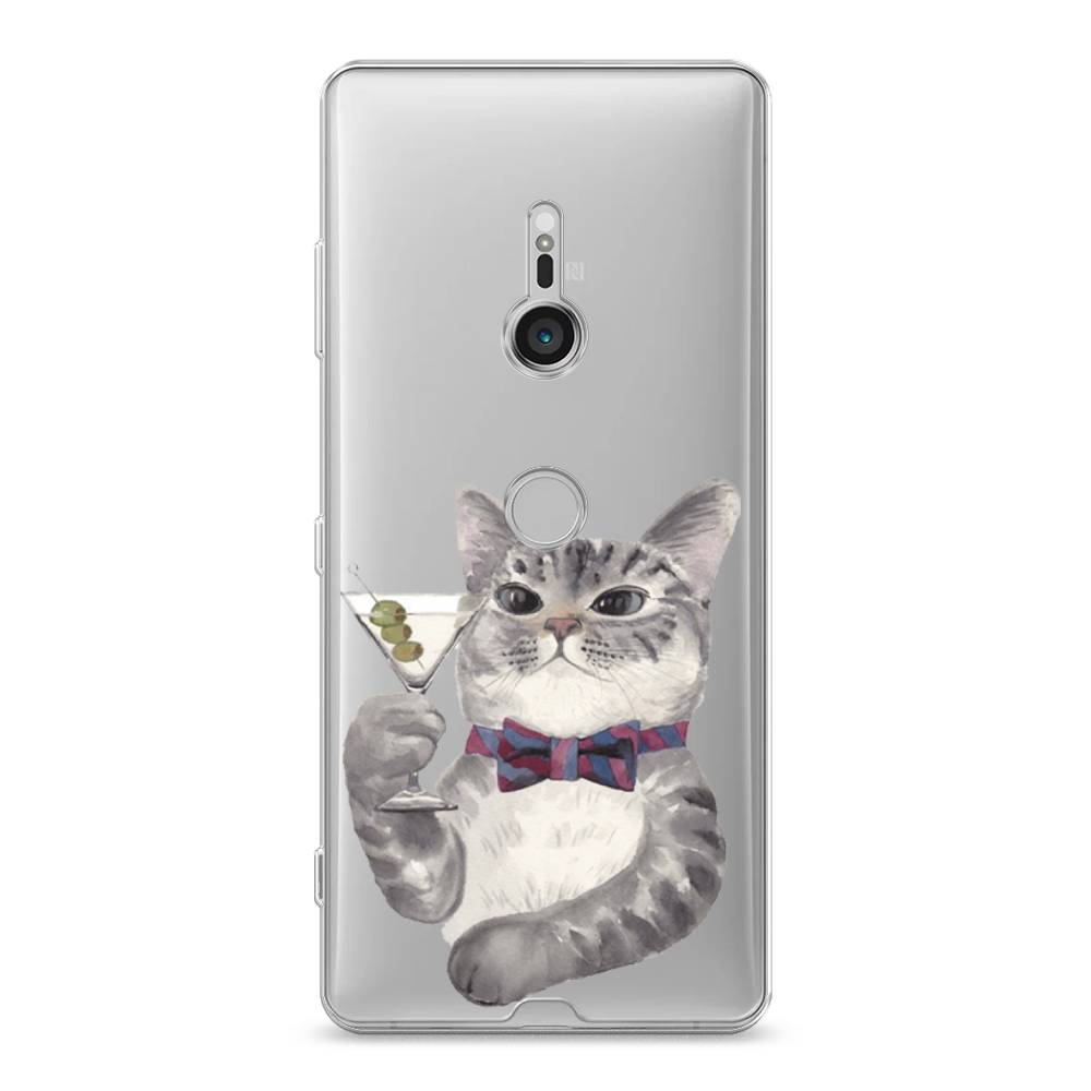 

Силиконовый чехол "Кот джентльмен" на Sony Xperia XZ3, Кот джентльмен